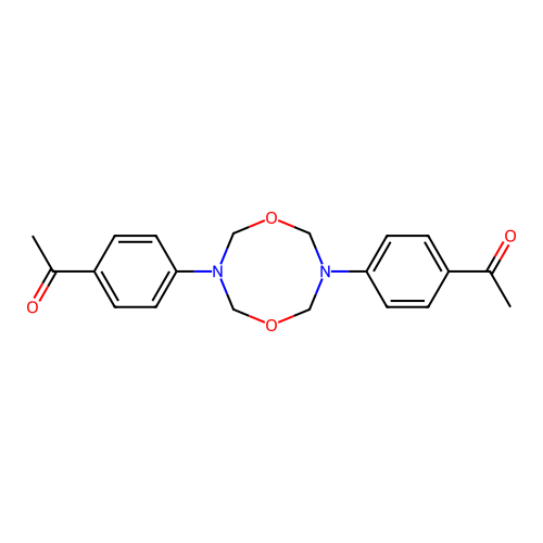 1,1'-(1,5,3,7-Dioxadiazocane-3,7-diyldibenzene-4,1-diyl)diethanone structure