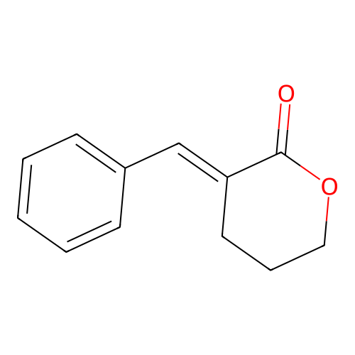 (3E)-3-benzylidenetetrahydro-2H-pyran-2-one structure