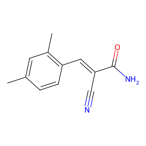 2-Cyano-3-(2,4-dimethylphenyl)prop-2-enamide structure