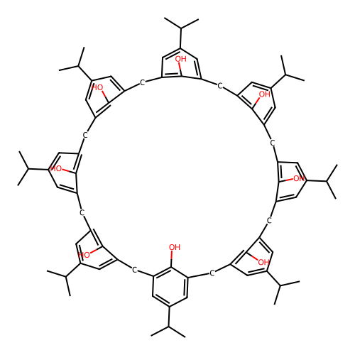 p-Isopropylcalix[8]arene structure