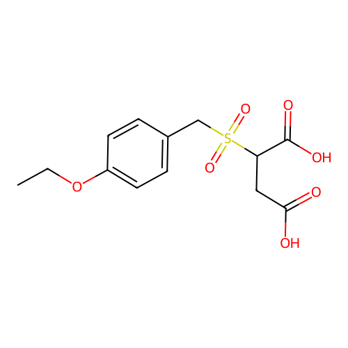 2-[(4-Ethoxybenzyl)sulfonyl]butanedioic acid structure