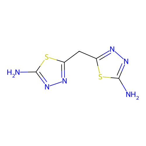 5-[(5-Amino-1,3,4-thiadiazol-2-yl)methyl]-1,3,4-thiadiazol-2-amine structure