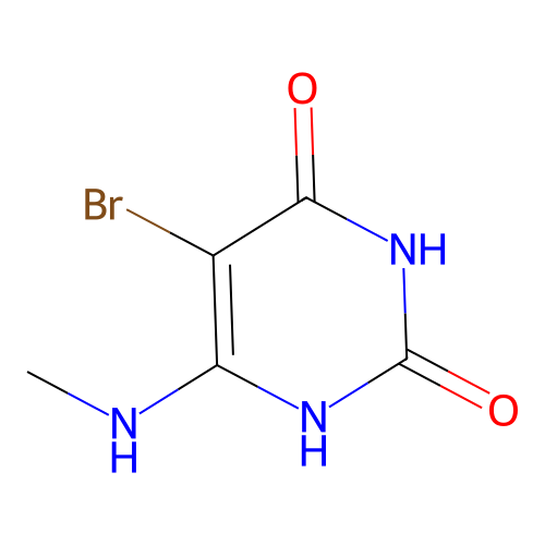 5-bromo-6-(methylamino)-1H-pyrimidine-2,4-dione structure