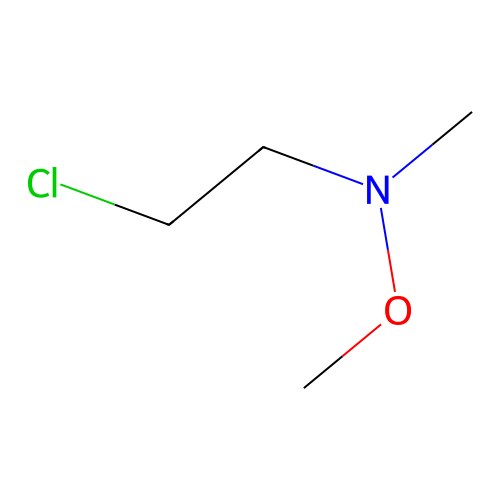 2-chloro-N-methoxy-N-methylethanamine structure