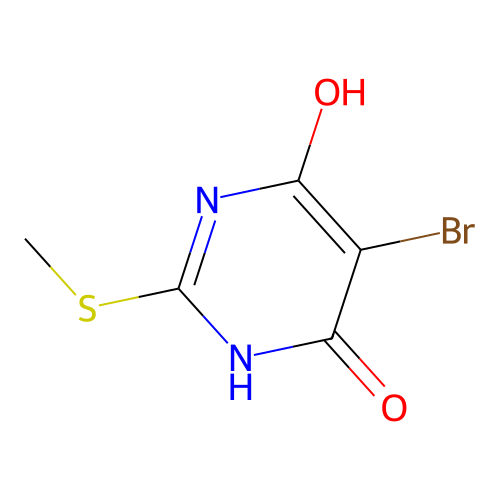 5-bromo-4-hydroxy-2-methylsulfanyl-1H-pyrimidin-6-one structure