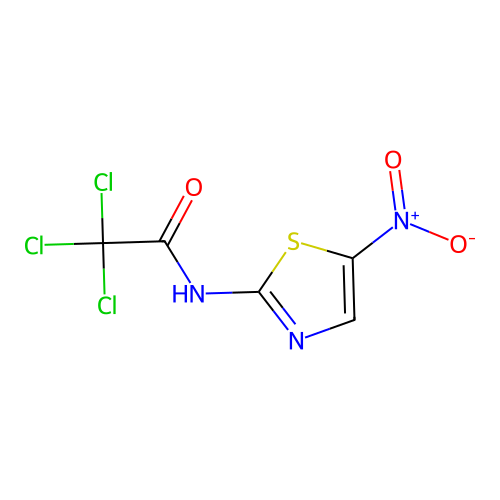 2,2,2-trichloro-N-(5-nitro-1,3-thiazol-2-yl)acetamide structure