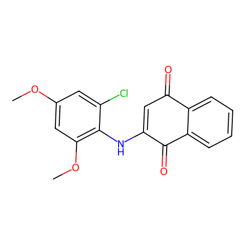 2-(2-Chloro-4,6-dimethoxyanilino)naphthalene-1,4-dione structure