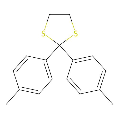2,2-双(4-甲基苯基)-1,3-二硫杂环戊烷 structure