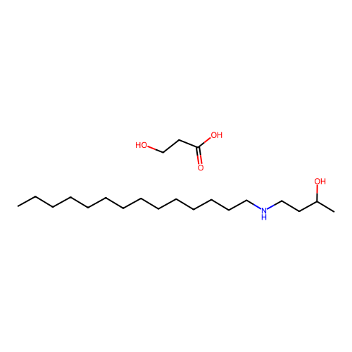 3-Hydroxypropanoic acid;4-(tetradecylamino)butan-2-ol structure