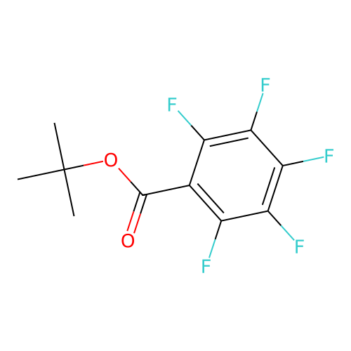 Benzoic acid, pentafluoro-, 1,1-dimethylethyl ester structure