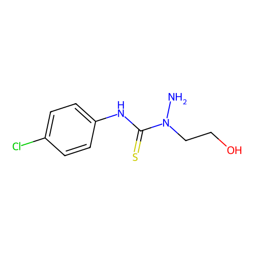 1-Amino-3-(4-chlorophenyl)-1-(2-hydroxyethyl)thiourea structure