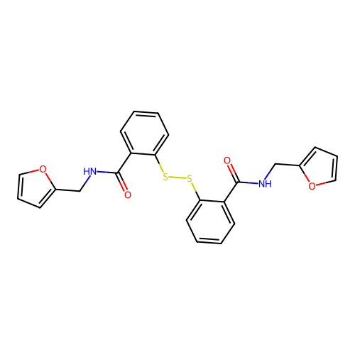 2,2'-Dithiobis(N-(2-methylfuran)benzamide) structure