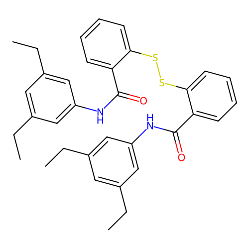 2,2'-二硫代双(N-(3,5-二乙基苯基)苯甲酰胺) structure