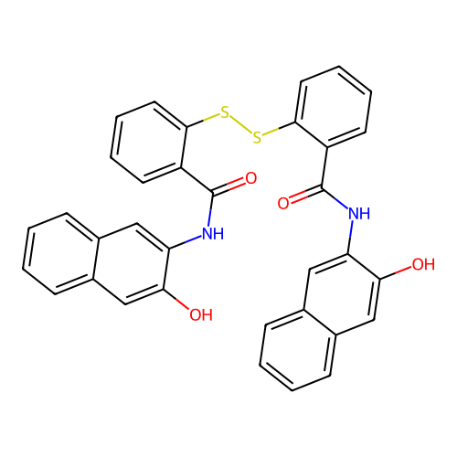 2,2'-二硫代双(N-(3-羟基萘-2-基)苯甲酰胺) structure