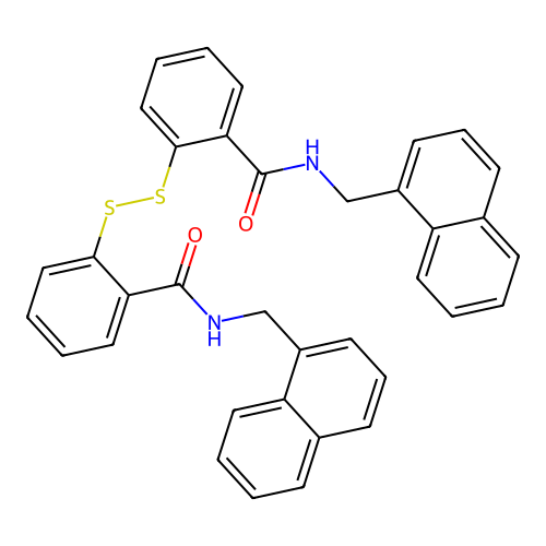 2,2'-Dithiobis(N-(1-naphthylmethyl)benzamide) structure