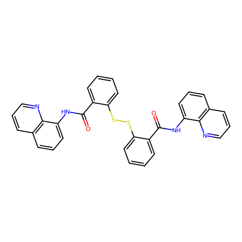 2,2'-Dithiobis(N-(quinoline-8-yl)benzamide) structure