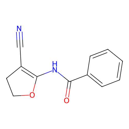 Benzamide, N-(3-cyano-4,5-dihydro-2-furanyl)- structure