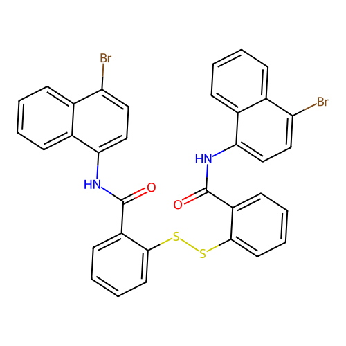 2,2'-Dithiobis(N-(4-bromonaphth-1-yl)benzamide) structure