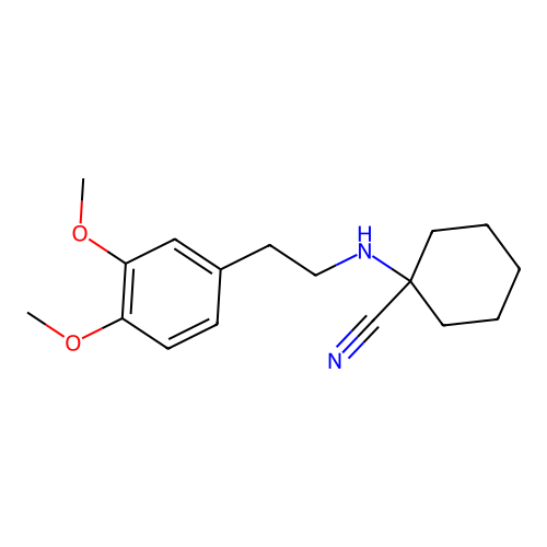 1-Cyano-N-(3,4-dimethoxyphenethyl)cyclohexylamine structure