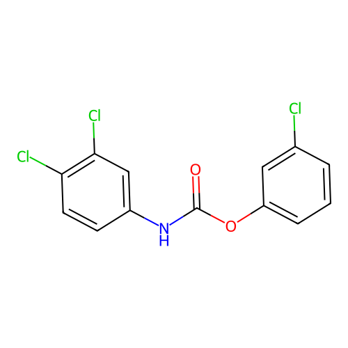 3-Chlorophenyl N-(3,4-dichlorophenyl)carbamate structure