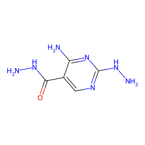 4-Amino-2-hydrazinylpyrimidine-5-carbohydrazide structure