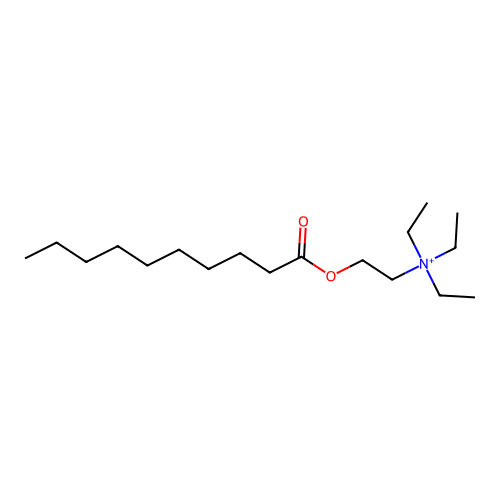 N,N,N-Triethyl-2-[(1-oxodecyl)oxy]ethanaminium structure