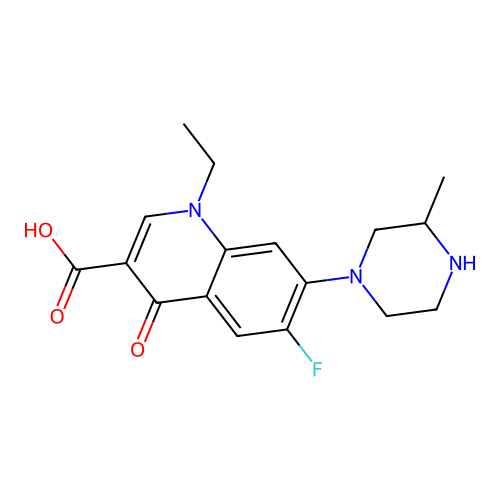 8-Desfluoro-lomefloxacin structure