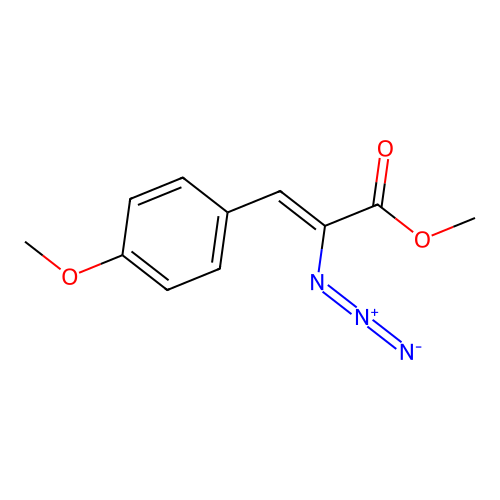 2-Propenoic acid, 2-azido-3-(4-methoxyphenyl)-, methyl ester structure