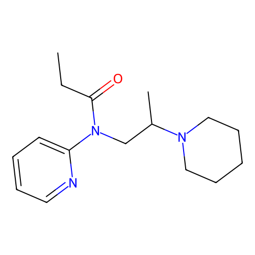 Propanamide, N-(2-(1-piperidinyl)propyl)-N-2-pyridinyl- structure