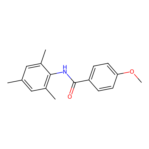 4-Methoxy-2',4',6'-trimethylbenzanilide structure