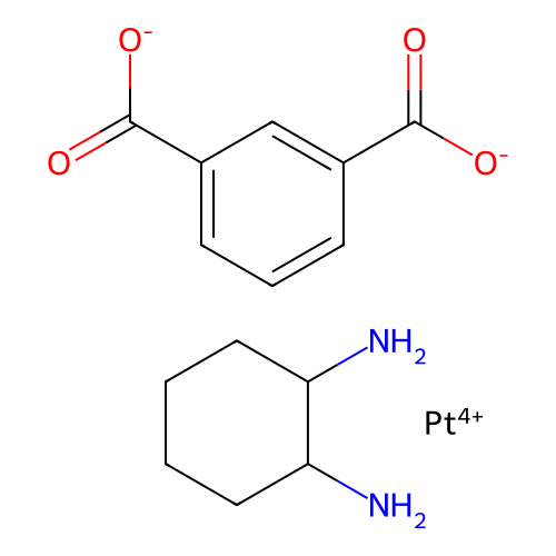 Platinum, (1,3-benzenedicarboxylato(2-)-O)(1,2-cyclohexanediammine-N,N')- structure