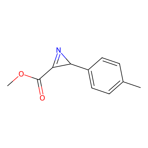 2H-Azirine-3-carboxylic acid, 2-(4-methylphenyl)-, methyl ester structure