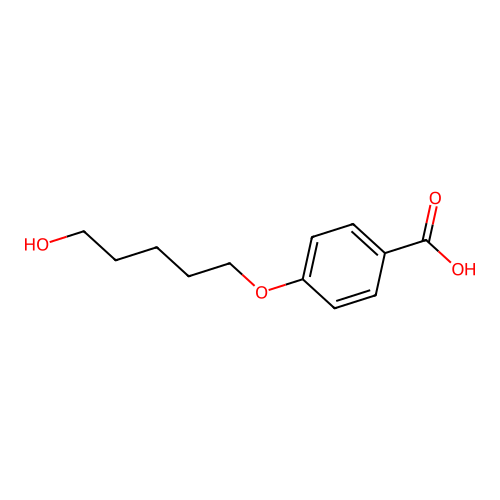 Benzoic acid, 4-((5-hydroxypentyl)oxy)- structure
