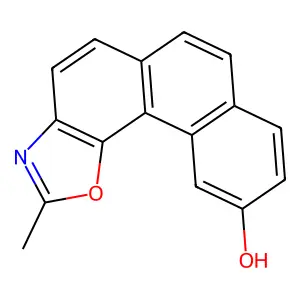 2-Methylphenanthro(3,4-d)oxazol-10-ol structure