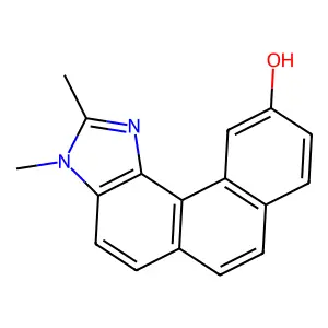 2,3-Dimethyl-3H-phenanthro(3,4-d)imidazol-10-ol structure