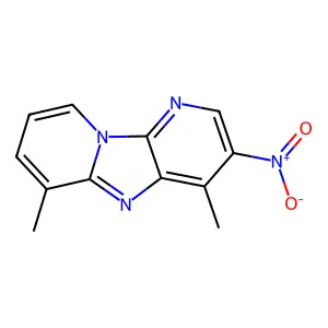 Dipyrido(1,2-a:3',2'-d)imidazole, 4,6-dimethyl-3-nitro- structure