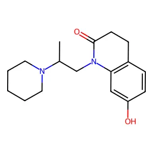 3,4-Dihydro-7-hydroxy-1-(2-piperidinopropyl)carbostyril structure