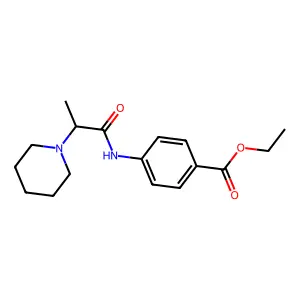 p-(2-Piperidinopropionamido)benzoic acid ethyl ester structure