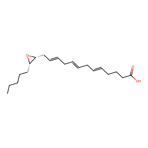13-[(2R,3S)-3-pentyloxiran-2-yl]trideca-5,8,11-trienoic acid structure