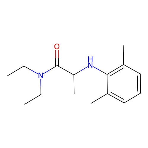 N~2~-(2,6-Dimethylphenyl)-N,N-diethylalaninamide structure