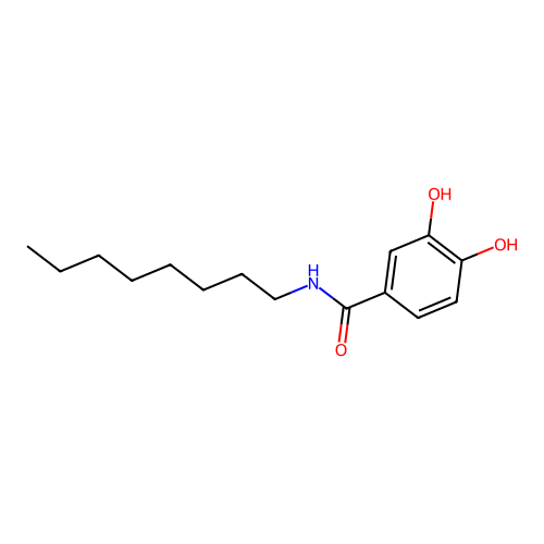 Benzamide, 3,4-dihydroxy-N-octyl- structure