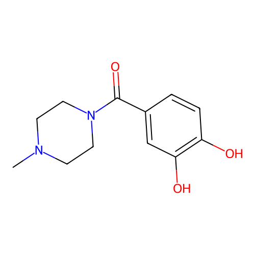 Piperazine, 1-(3,4-dihydroxybenzoyl)-4-methyl- structure