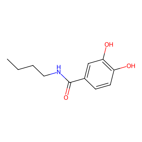 Benzamide, N-butyl-3,4-dihydroxy- structure