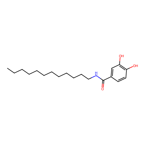 Benzamide, N-dodecyl-3,4-dihydroxy- structure