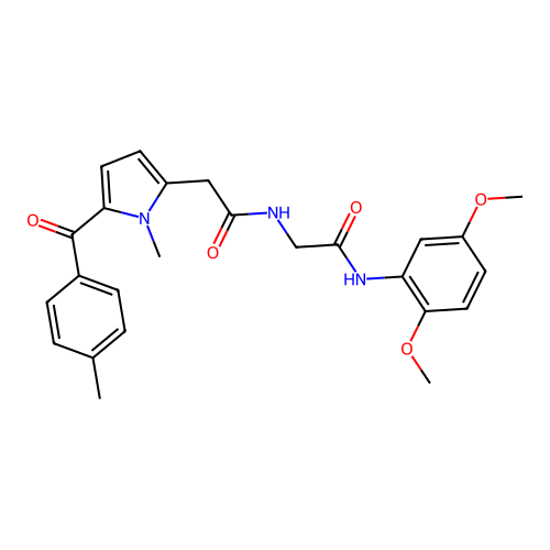 1H-Pyrrole-2-acetamide, N-(2-((2,5-dimethoxyphenyl)amino)-2-oxoethyl)-1-methyl-5-(4-methylbenzoyl)- structure