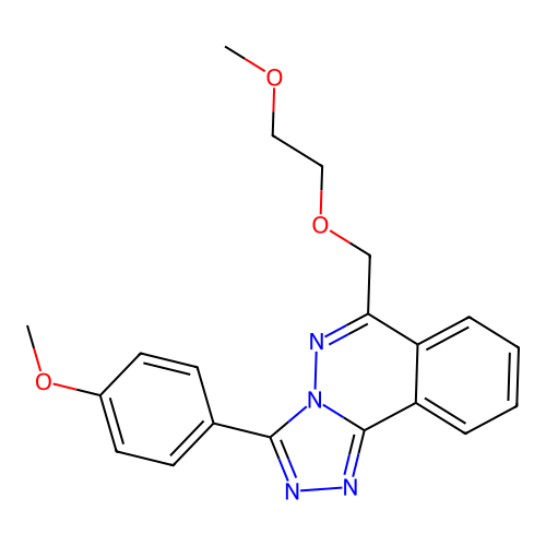1,2,4-Triazolo(3,4-a)phthalazine, 6-((2-methoxyethoxy)methyl)-3-(4-methoxyphenyl)- structure
