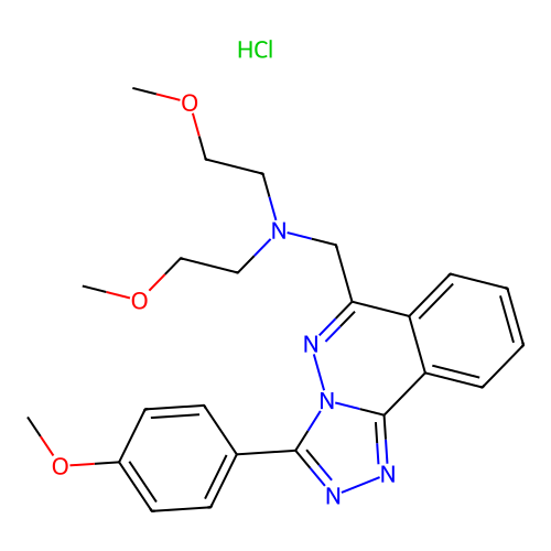 1,2,4-Triazolo(3,4-a)phthalazine-6-methanamine, N,N-bis(2-methoxyethyl)-3-(4-methoxyphenyl)-,hydrochloride structure