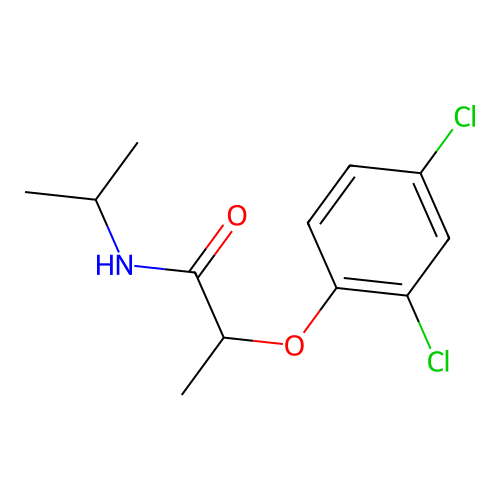 2-(2,4-dichlorophenoxy)-N-(propan-2-yl)propanamide structure