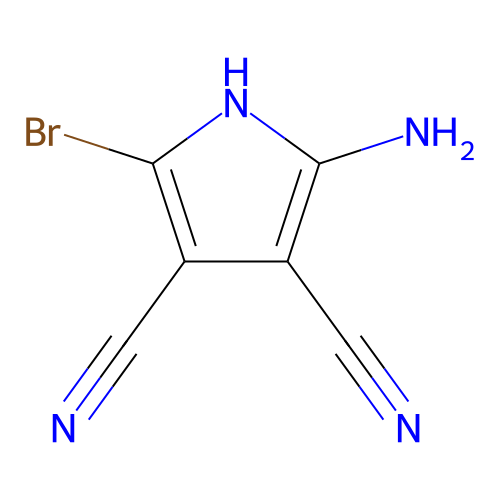 2-Amino-5-bromo-1H-pyrrole-3,4-dicarbonitrile structure