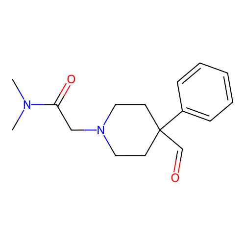 1-Piperidineacetamide, N,N-dimethyl-4-formyl-4-phenyl- structure